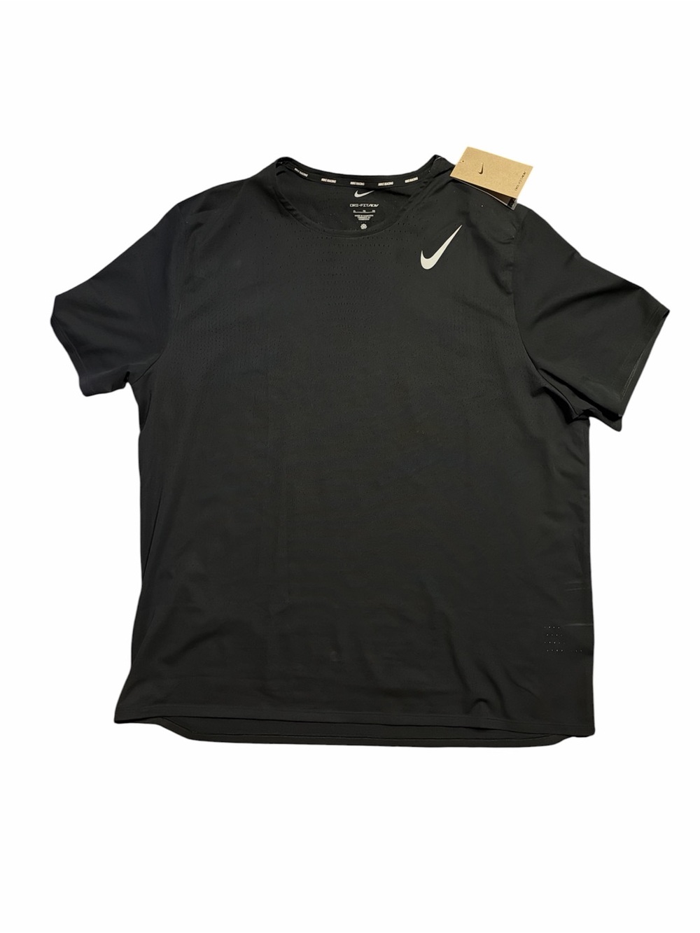 Nike AeroSwift Dri-FIT ADV Running Shirt Men’s XL Black Perforated Performance T